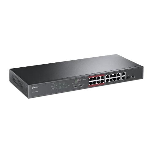 TP-LINK Switch TP-LINK TL-SL1218MP, 16 porturi, PoE, Black - IT-Fashion.ro