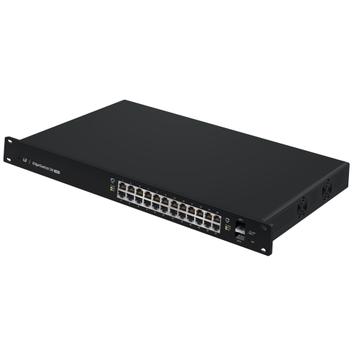 Switch UBIQUITI EdgeSwitch ES-24-250W, 24 porturi, PoE, Black - Imagine 3
