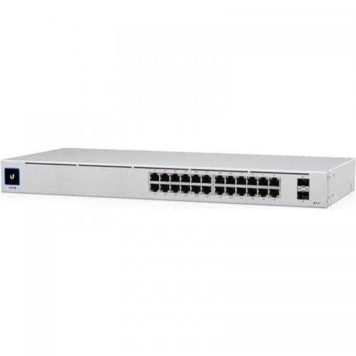 UBIQUITI Switch UBIQUITI USW-24-POE, 24 porturi (16 PoE+), Silver - IT-Fashion.ro