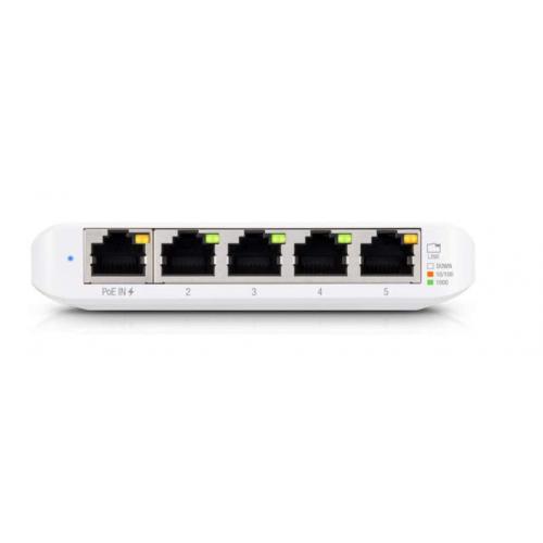 UBIQUITI Switch UBIQUITI USW-FLEX-MINI, 5 porturi (1 PoE in), White - IT-Fashion.ro