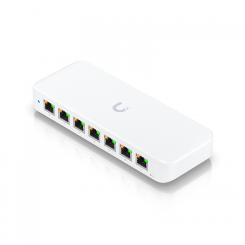 Switch UBIQUITI USW-ULTRA-60W, 8 porturi (7 PoE out, 1 PoE in), White - Imagine 3