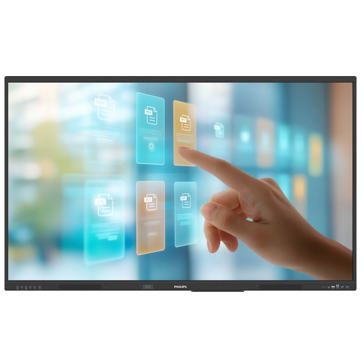 PHILIPS Tabla Interactivă Philips E-Line 65" 65BDL4252E, UHD, 50 puncte touch, Android 14, Negru - IT-Fashion.ro