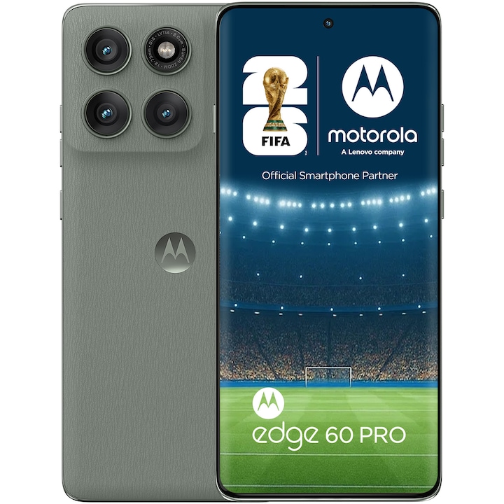 MOTOROLA Telefon MOTOROLA Edge 60 Pro, Dual SIM, 512GB, 12GB RAM, 5G, Pantone Shadow - IT-Fashion.ro