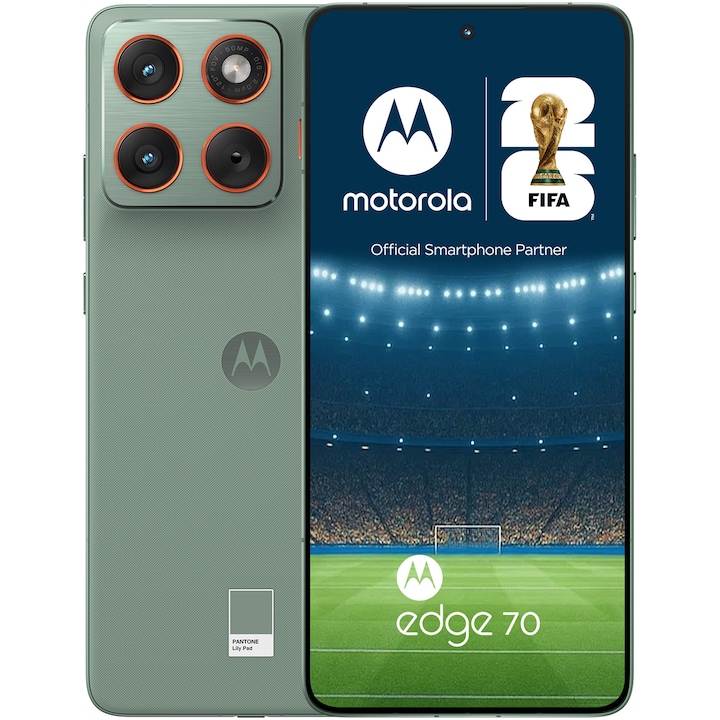 MOTOROLA Telefon MOTOROLA Edge 70, 12GB RAM, 512 GB, Pantone Lily Pad - IT-Fashion.ro