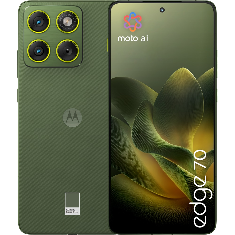 Telefon MOTOROLA Edge 70, 512GB, 12GB RAM, Dual SIM, Bronze Green - Imagine 3