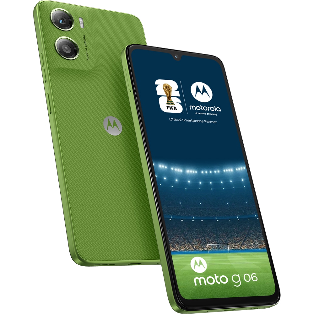MOTOROLA Telefon MOTOROLA G06, 256GB, 4GB RAM, Dual SIM, Tendril Green - IT-Fashion.ro