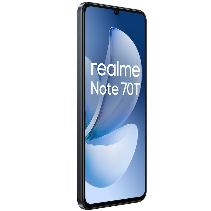 REALME Telefon REALME Note 70T, Dual SIM, 64GB, 4GB RAM, Obsidian Black - IT-Fashion.ro
