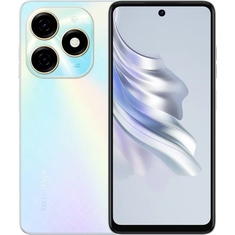 TECNO Telefon TECNO Spark 20, Octa Core 2.0 GHz, 256 GB, 8 GB RAM, LTE, Cyber White - IT-Fashion.ro