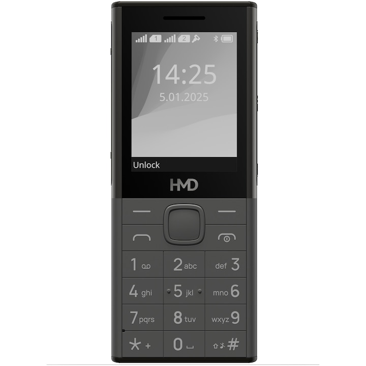 HMD Telefon mobil HMD 150 Music, Dual SIM, baterie 2500 mAh, Dark Grey - IT-Fashion.ro