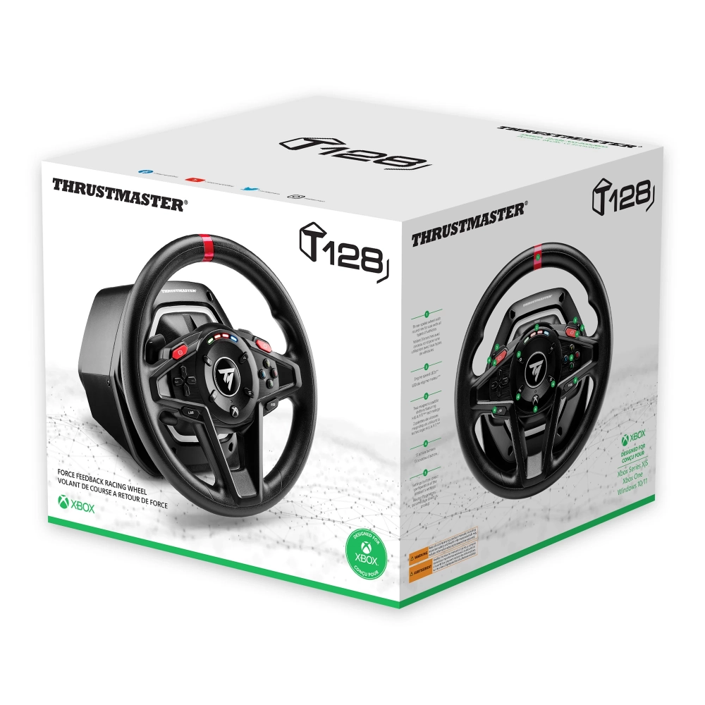 Volan cu pedale THRUSTMASTER T128X Xbox Series X|S, One, PC, Black (4460184) - Imagine 4