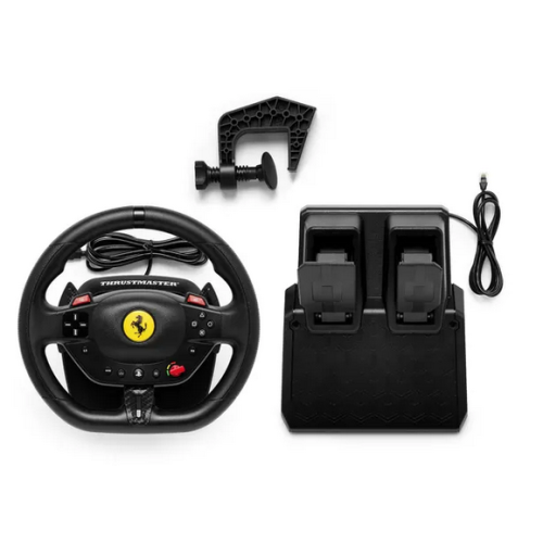 Volan cu pedale THRUSTMASTER T98 Ferrari 296 GTB, PC, PS5, PS4, Black-Red - Imagine 5
