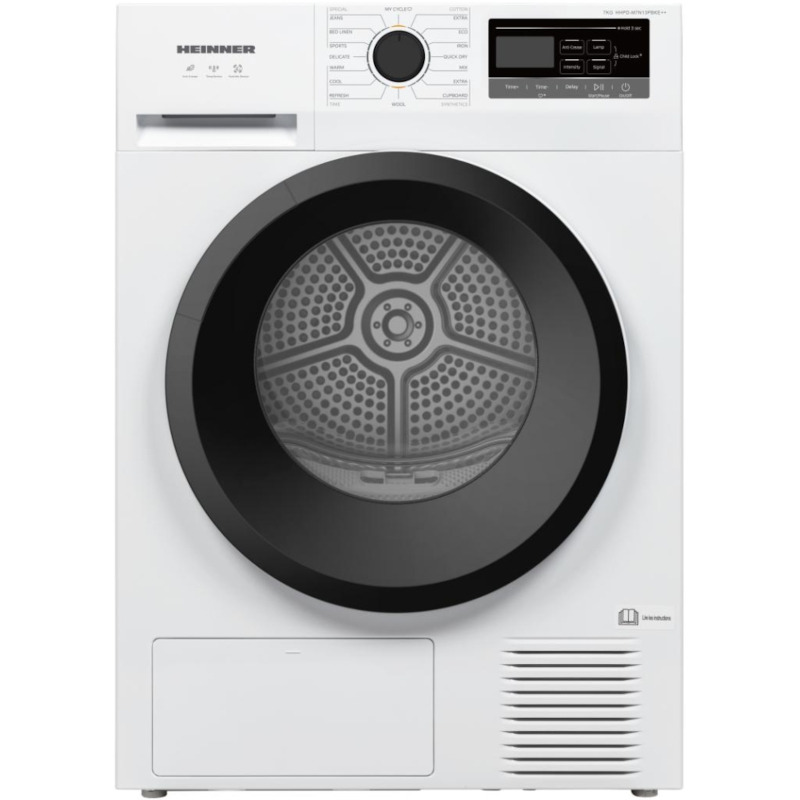 HEINNER Uscator de rufe cu pompa de caldura HEINNER HHPD-M7N13PBKE++, 7 kg, 16 programe, Clasa E, Alb - IT-Fashion.ro