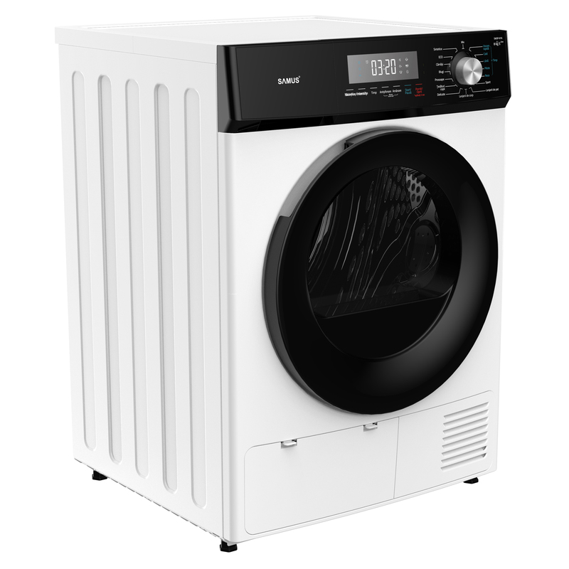 Samus Uscător de rufe Samus SWDP-816 8KG cu pompă de căldură și 16 programe - IT-Fashion.ro