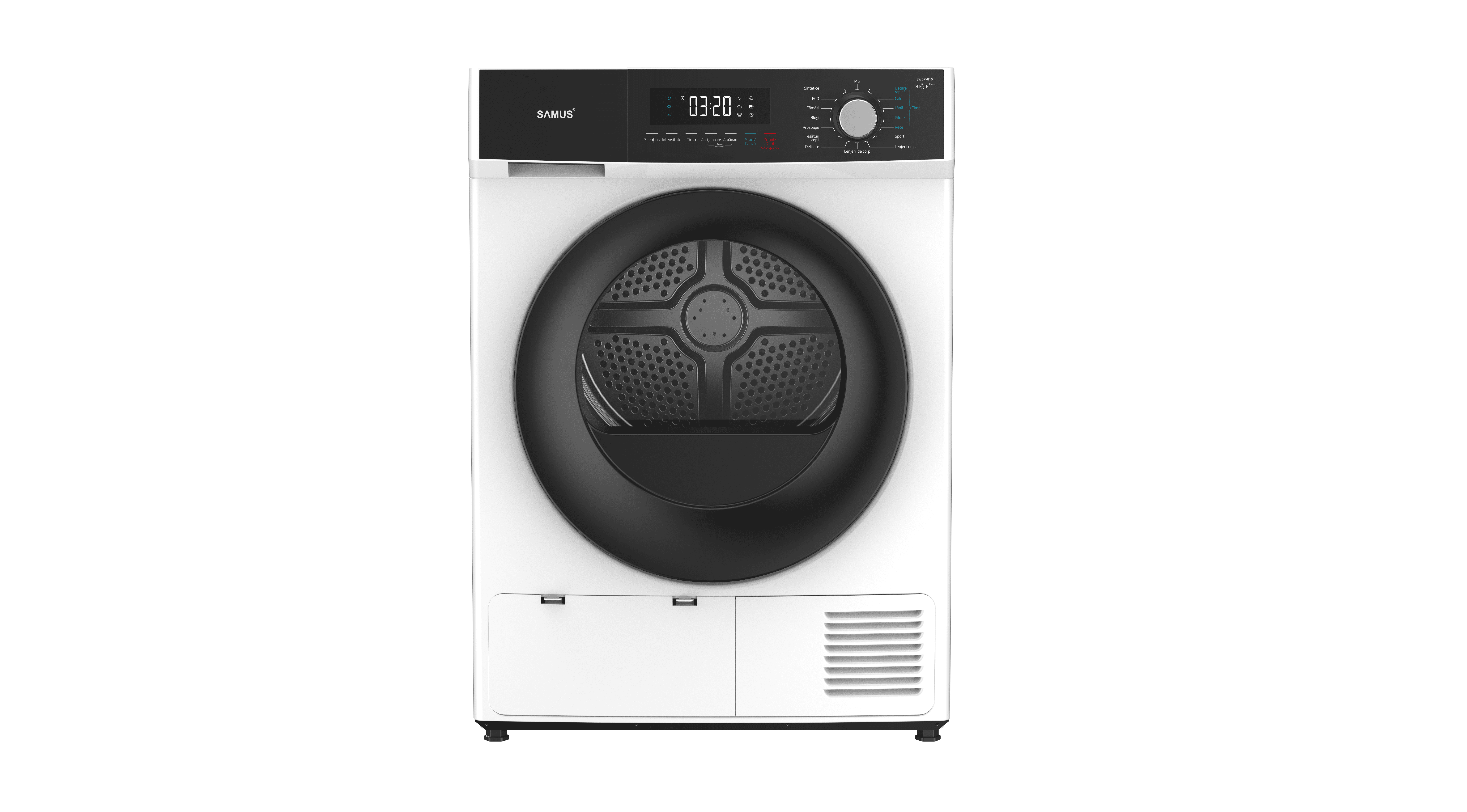 Uscător de rufe Samus SWDP-816 8KG cu pompă de căldură și 16 programe - Imagine 7