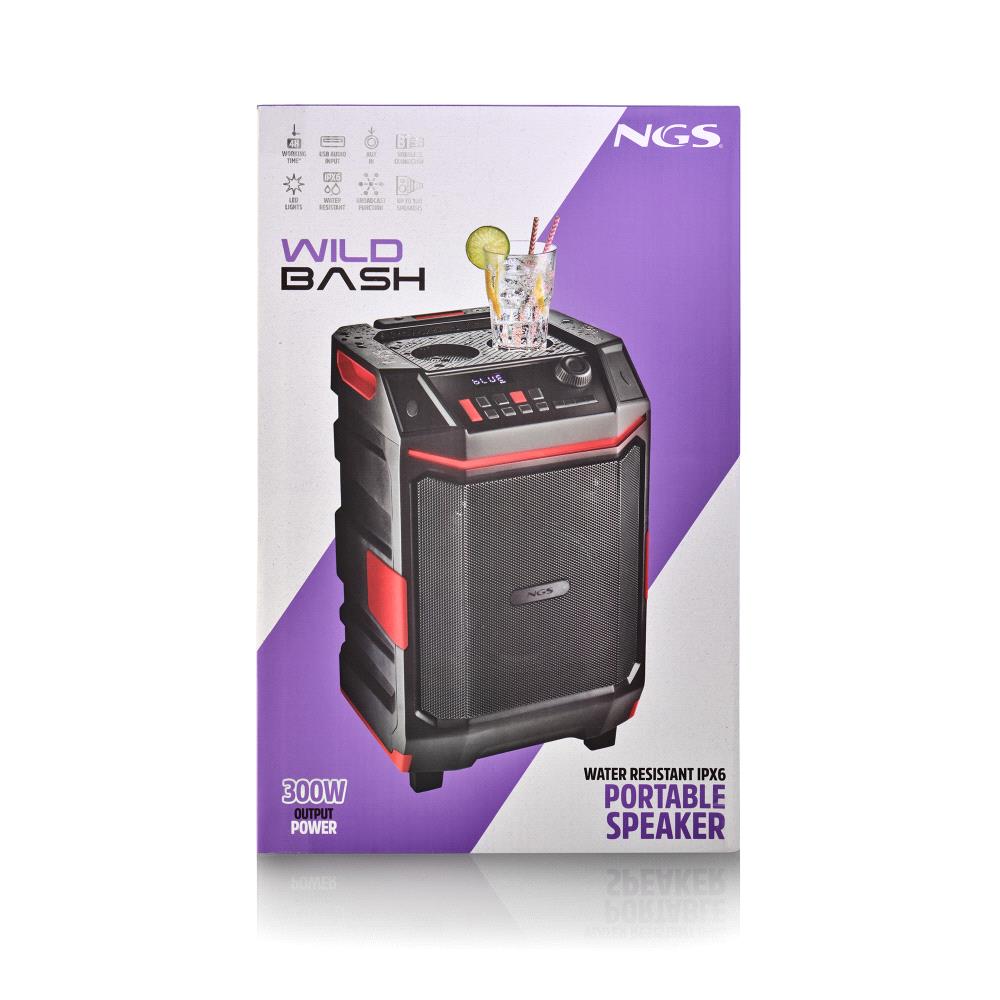 Boxa portabila NGS Wild Bash, 50W, Bluetooth 5.4, Black - Imagine 6