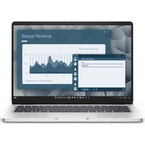 Laptop Dell Pro 14 BTO601_PC14255_EMEA, AMD Ryzen AI 5 PRO 340, 14 inch, RAM 16GB, SSD 512GB, AMD Radeon 840M, Windows 11 Pro, Platinum Silver - Imagine 1