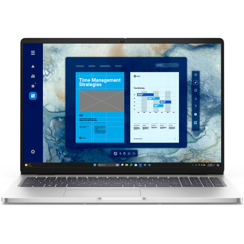 Laptop Dell Pro 16 PC16250_FU7265U32GB1TBW3Y_400N-05, Intel Core Ultra 7 265U, 16 inch, RAM 32GB, SSD 1TB, Intel Graphics, Windows 11 Pro, Platinum Silver - Imagine 1