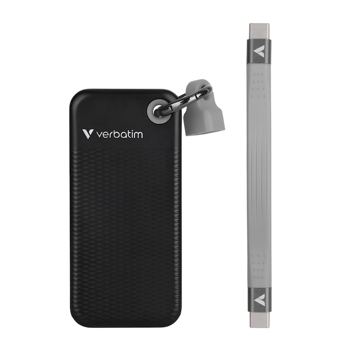SSD Extern VERBATIM 32415 USB 3.2 Gen 2, 256GB, Black- Grey - Imagine 3