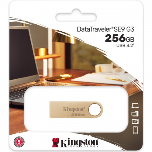 Stick memorie KINGSTON DataTraveler SE9 G3 256GB, USB 3.0, Gold - Imagine 4