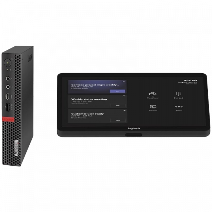 Sistem de videoconferință LOGITECH TAPMSTBASELNV4-EU, Intel Core i5, 8 GB RAM, Ecran tactil 10.1 inch, Black - Imagine 1
