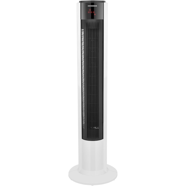 Ventilator turn HEINNER HTF-M45WH, Control digital, Display LED, 3 viteze, Timer, Opriere automata, Telecomanda, White - Imagine 1
