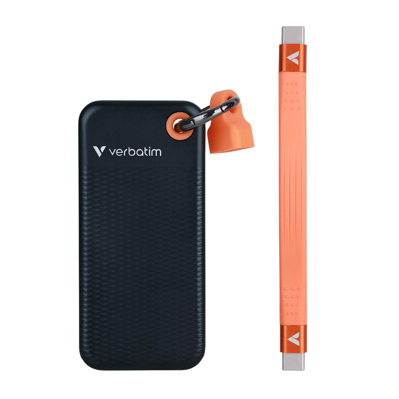SSD Extern VERBATIM 32285 512GB USB 3.2 Gen 2, Black-Orange - Imagine 3
